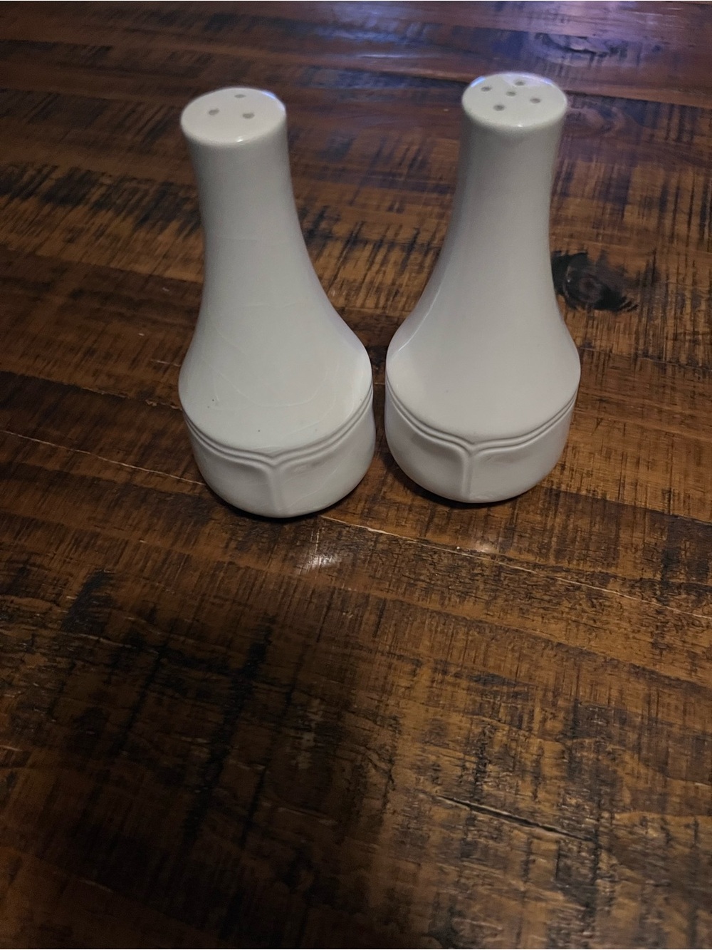 White Ceramic Salt and Pepper Shakers - Classic Home Accents